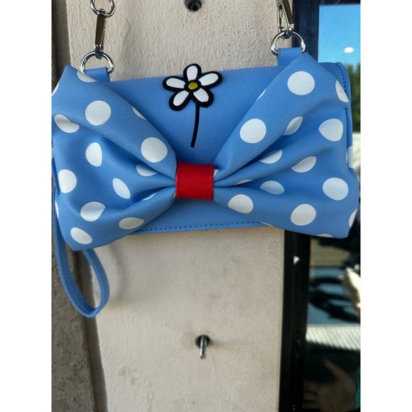 Loungefly Handbags - Loungefly Disney Minnie Mouse Daisy Polka Dot Crossbody Wristlet Bag